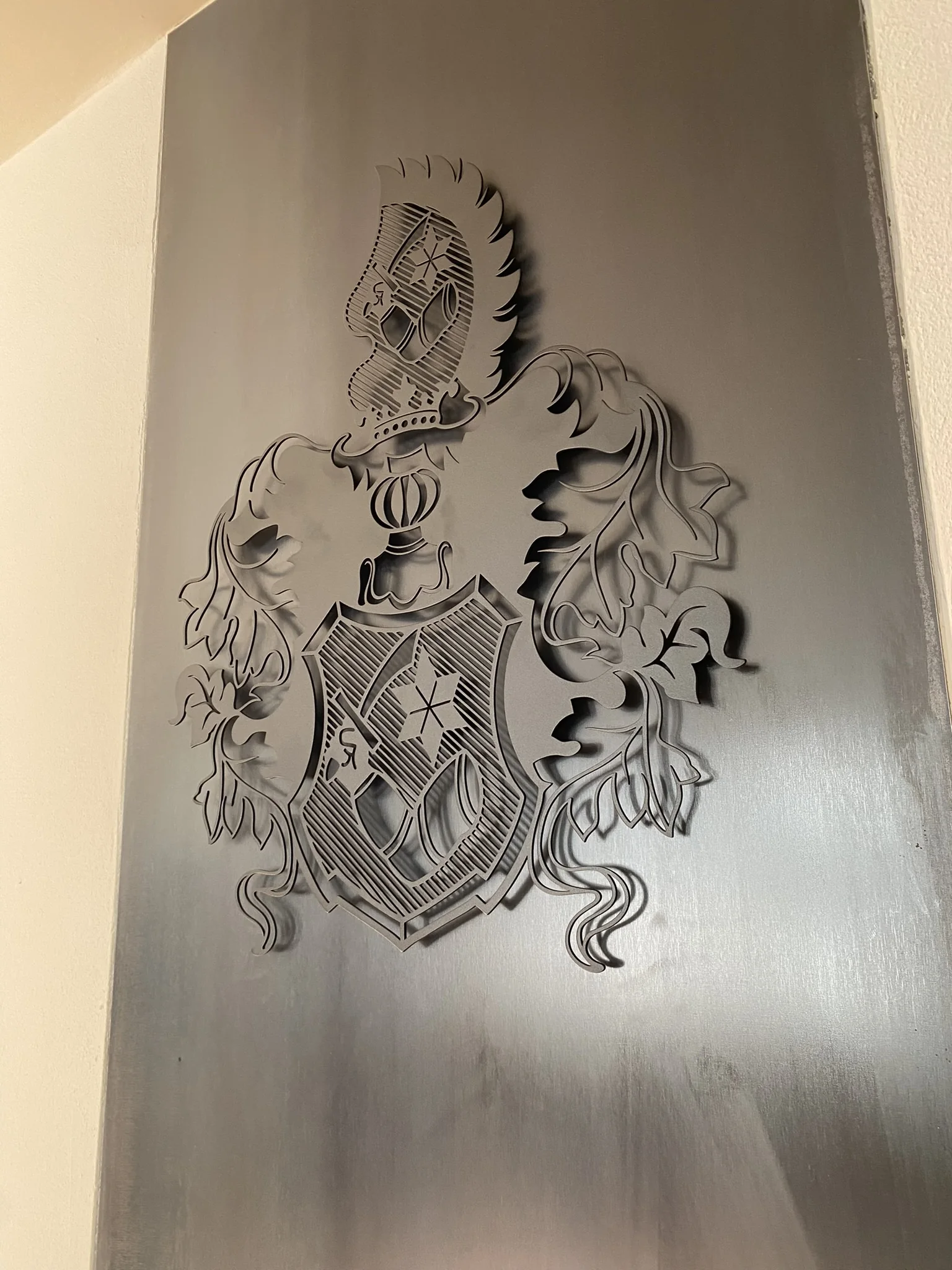 Individuell gelasertes Familienwappen